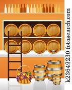 ワイン 樽 イラスト K Fotosearch