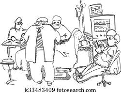 anesthesiologist, hvil, during, operation