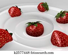 cream and strawberry cream and strawberry
