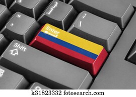 Enter button with Colombia Flag Enter button with Colombia Flag