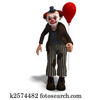 funny circus clown with lot of emotions funny circus clown with lot of emotions