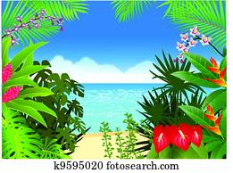 Tropical beach background 