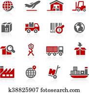 usilovnosť, a, logistika, icons