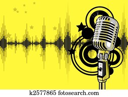 מוסיקה, מקרה, עצב, (vector)