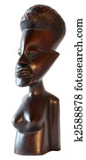 African traditional nude woman statuette design and elegant