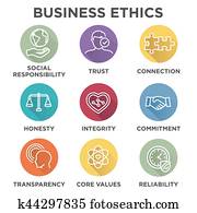 Business Ethics Icon Set Business Ethics Icon Set