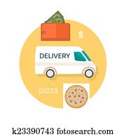 Fast food pizza delivery