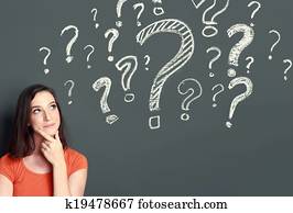 girl with question mark girl with question mark