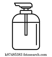Sauna soap dispenser icon, outline style Sauna soap dispenser icon, outline style