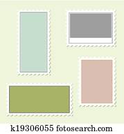 Stock Photo of Blank Stamp k19109012 - Search Stock Photography, Print