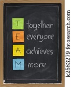 teamwork concept on blackboard teamwork concept on blackboard