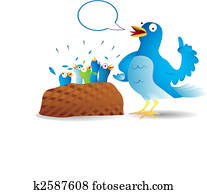 Twitter bird talking Twitter bird talking