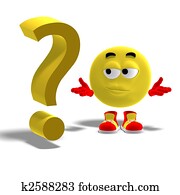 התקרר, ו, מצחיק, אמוטיכון, בעלת, a, סימן שאלה