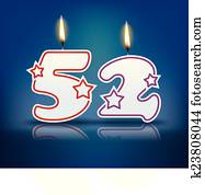 誕生日ろうそく 数 ５５ クリップアート 切り張り イラスト 絵画 集 K Fotosearch