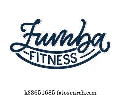 Abstract lettering about zumba fitness for logotype or print design. Healthy lifestyle. Modern calligraphy for business sport concept. Handwritten letters. Typography funny logo. Vector Abstract lettering about zumba fitness for logotype or print design. Healthy lifestyle. Modern calligraphy for business sport concept. Handwritten letters. Typography funny logo. Vector