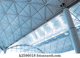 aquilo, é, a, interior, arquitetura, estrutura, de, hong kong, internacional, aeroporto.