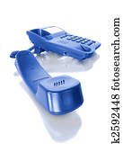 blau, büro- telefon