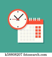 calendar and clock icon. calendar and clock icon.