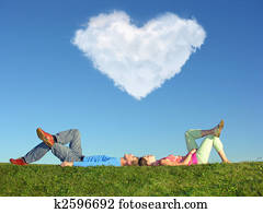 couple and cloud heart