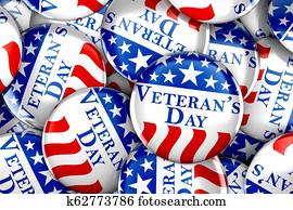 dia veterano, botão, fundo