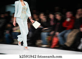 fashion model on podium