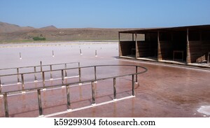 old salt flats and mines in the Cape Verde Islands