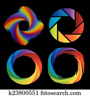 set of rainbow colored photography set of rainbow colored photography