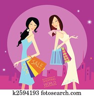 Shopping duo Shopping duo