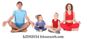 yoga, familie av fire