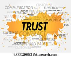信頼, 単語, 雲