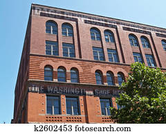 Brick commercial building.