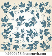 Grapes and leaves background Grapes and leaves background