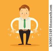 No money. Vector flat illustration