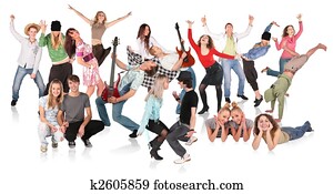 party people dancing group
