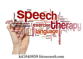 Speech therapy word cloud concept Speech therapy word cloud concept