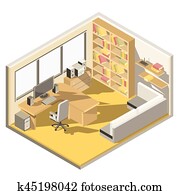 vektor, isometrisch, design, von, a, innenministerium vektor, isometrisch, design, von, a, innenministerium