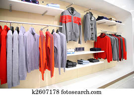 衣服, 在, 商店