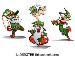 avvekslingen, musiker, fairy, på, isolert, hvit bakgrunn