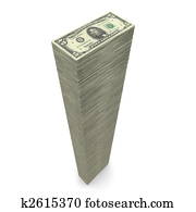 Big Pile of Money � 5 Dollar Notes Big Pile of Money � 5 Dollar Notes
