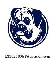 boxer head blue boxer head blue