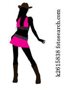 Cowgirl Illustration Silhouette Cowgirl Illustration Silhouette