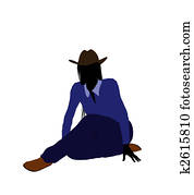 Cowgirl Illustration Silhouette2 Cowgirl Illustration Silhouette2