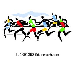 Marathon runners Marathon runners