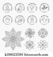 Stickers and elements for cosmetics Stickers and elements for cosmetics