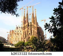 The Sagrada Familia Church in Barcelona The Sagrada Familia Church in Barcelona
