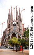 The Sagrada Familia Church in Barcelona The Sagrada Familia Church in Barcelona