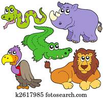 חיות פרא, חמוד, בעלי חיים, אוסף