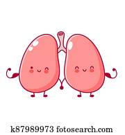 חמוד, מצחיק, חזק, בן אנוש, ריאות, אבר, אופי