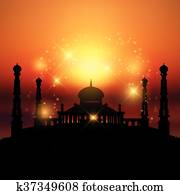 מסגד, ב, שקיעה