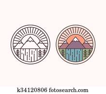 Mountain line emblem Mountain line emblem